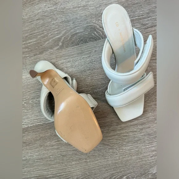 Gia x Pernille Teisbaek Perni NWOT Leather Heeled Sandals Size 8 US 38 EU Mules Heels